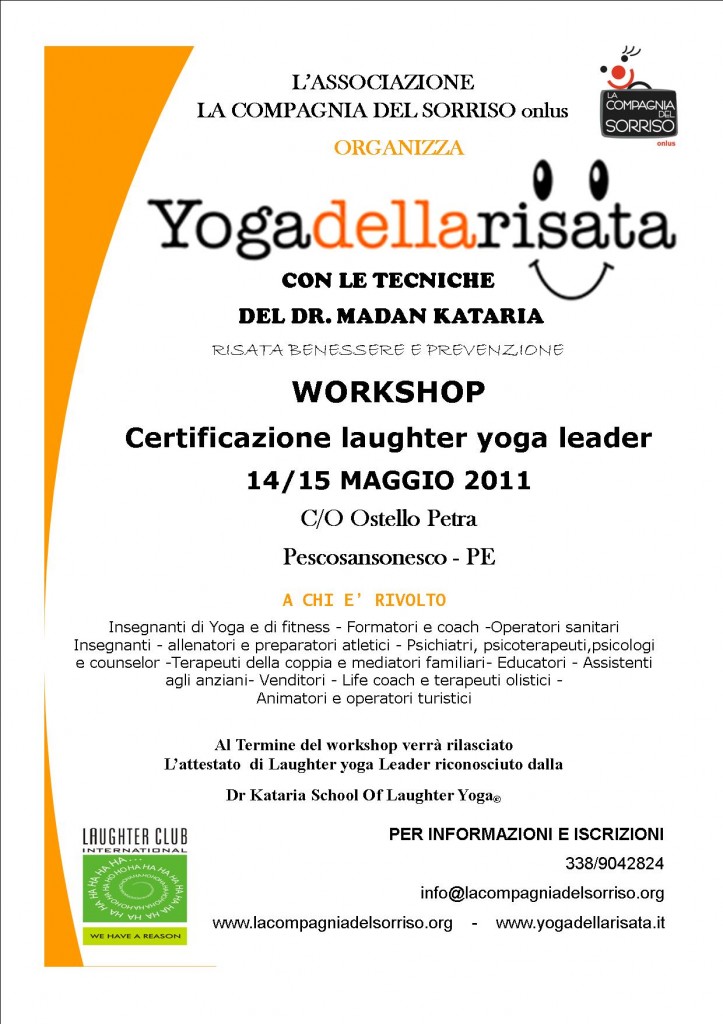 WORKSHOP YOGA DELLA RISATA 14_15 MAGGIO CHIETI