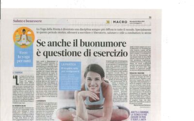 Il quotidiano IL MESSAGGERO dedica un nuovo un articolo allo Yoga della risata
