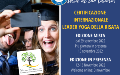 Certificazione Internazionale Leader Yoga della Risata – Milano 12-13 novembre 2022 in presenza, con opzione Mista (Online e in presenza) dal 29 settembre