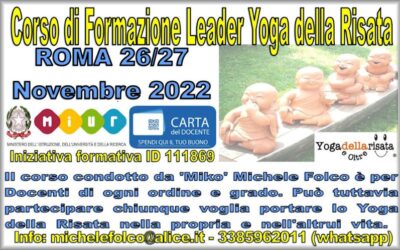 Certificazione Leader Yoga della risata – in Presenza anche con Carta Docente (ROMA 26-27 Novembre 2022)