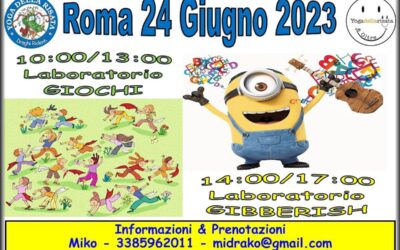GIOCHI e GIBBERISH : 2 laboratori per andare Oltre lo Yoga della risata- ROMA 24/6/23