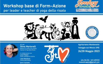 La Maieutica della Gioia con Jonkey the monkey e lo Yoga della risata 26-27-28 Maggio 2023