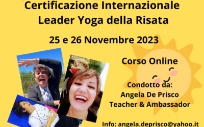 Certificazione Internazionale Leader Yoga della Risata-ONLINE-25 e 26 Novembre-2023