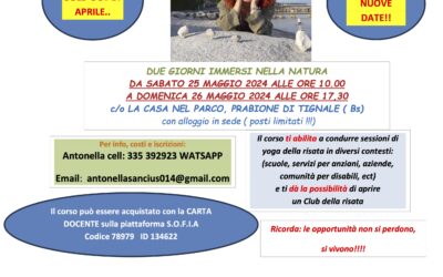 Certificazione Internazionale Leader Yoga della Risata – Brescia 25-26 Maggio 2024