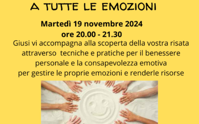 Ridere fa Bene : Yoga della risata e INTELLIGENZA EMOTIVA- 19 Novembre 2024