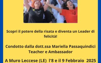 Certificazione Leader e Corso Base di Yoga della Risata con Khush Art®: 8-9 Febbraio 2025