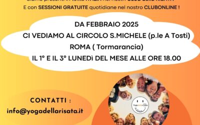 Celebrare i 30 di Yoga della risata riaprendo i CLUB della RISATA: ROMA Febbraio 2025
