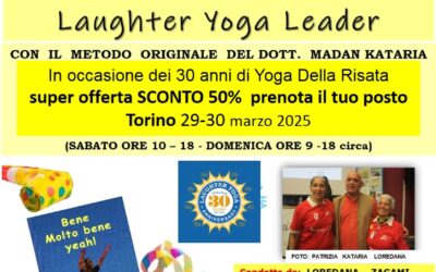 Certificazione Internazionale Laughter Yoga Leader – 29/30 Marzo 2025 Torino