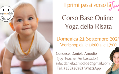 CORSO BASE YOGA DELLA RISATA ONLINE – I primi passi verso la JOY Domenica 21 Settembre 2025