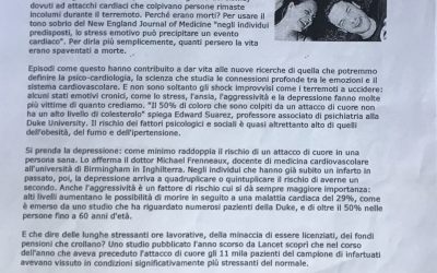 “Il buonumore contro l’infarto, ogni risata ci allunga la vita” – LA REPUBBLICA Scienze & Tecnologia 10/10/2005