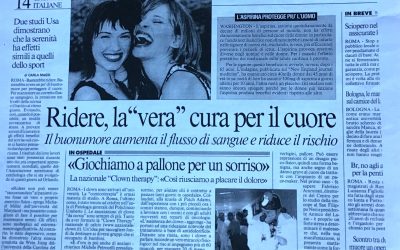 “Ridere, la “vera” cura per il cuore” – IL MESSAGGERO 9/03/2006
