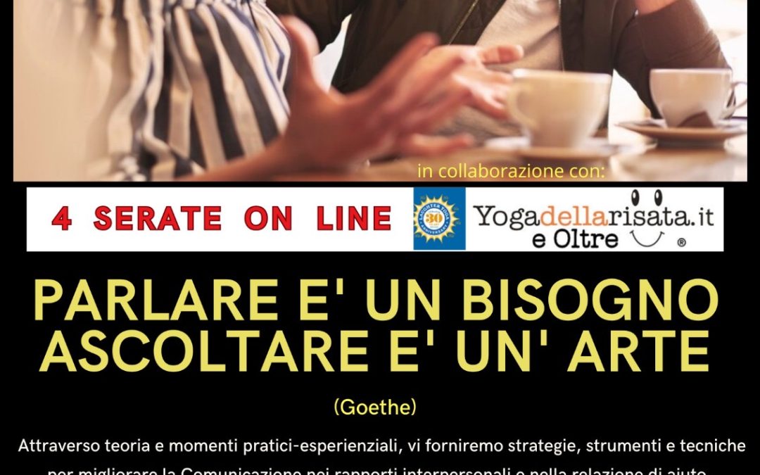 ….Ascoltare è un’arte – Dal 6 ottobre 2025  ONLINE su ZOOM