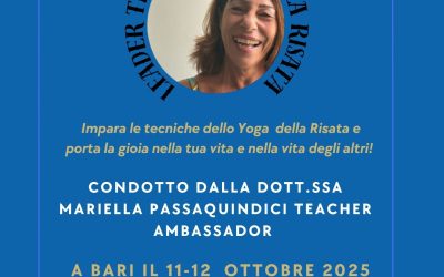 Corso Base e Corso Leader di Yoga della Risata con KHUSH ART® con 12 Crediti ECP – Bari 11 e 12 Ottobre 2025