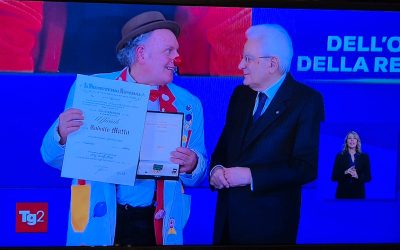 Rodolfo Matto, col potere della risata, riceve l’onorificenza di Ufficiale al merito della Repubblica dal Presidente Mattarella – 3 marzo