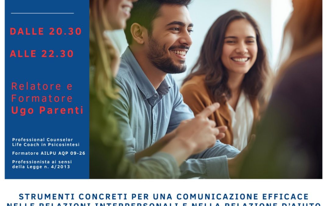 ….Ascoltare è un’arte – Dal 7 Aprile 2026 – 4 serate ONLINE su ZOOM