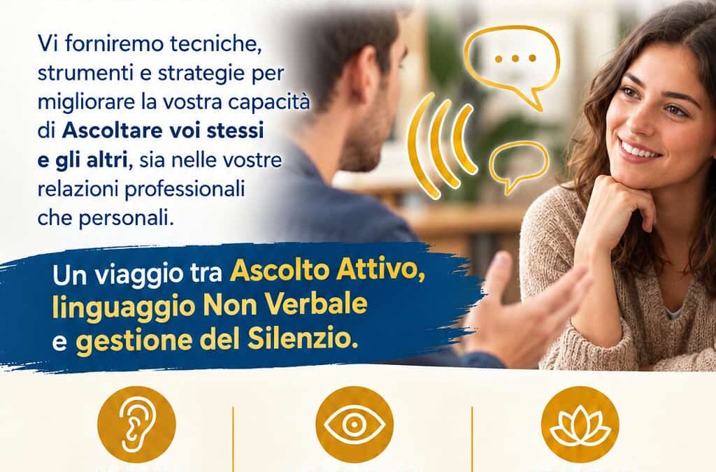 “PARLARE E’ UN BISOGNO,ASCOLTARE E’ UN’ARTE” con Ugo Parenti – Online 9, 16, 23, 30 Novembre 2026